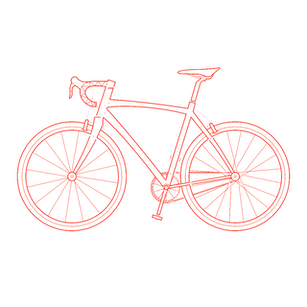 line drawing of a road bike