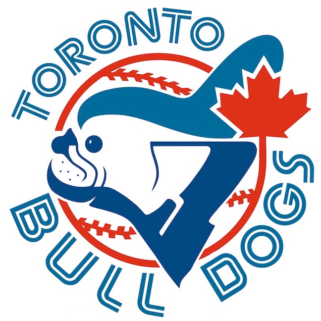 toronto bluejays logo, redesgned as toronto bulldogs